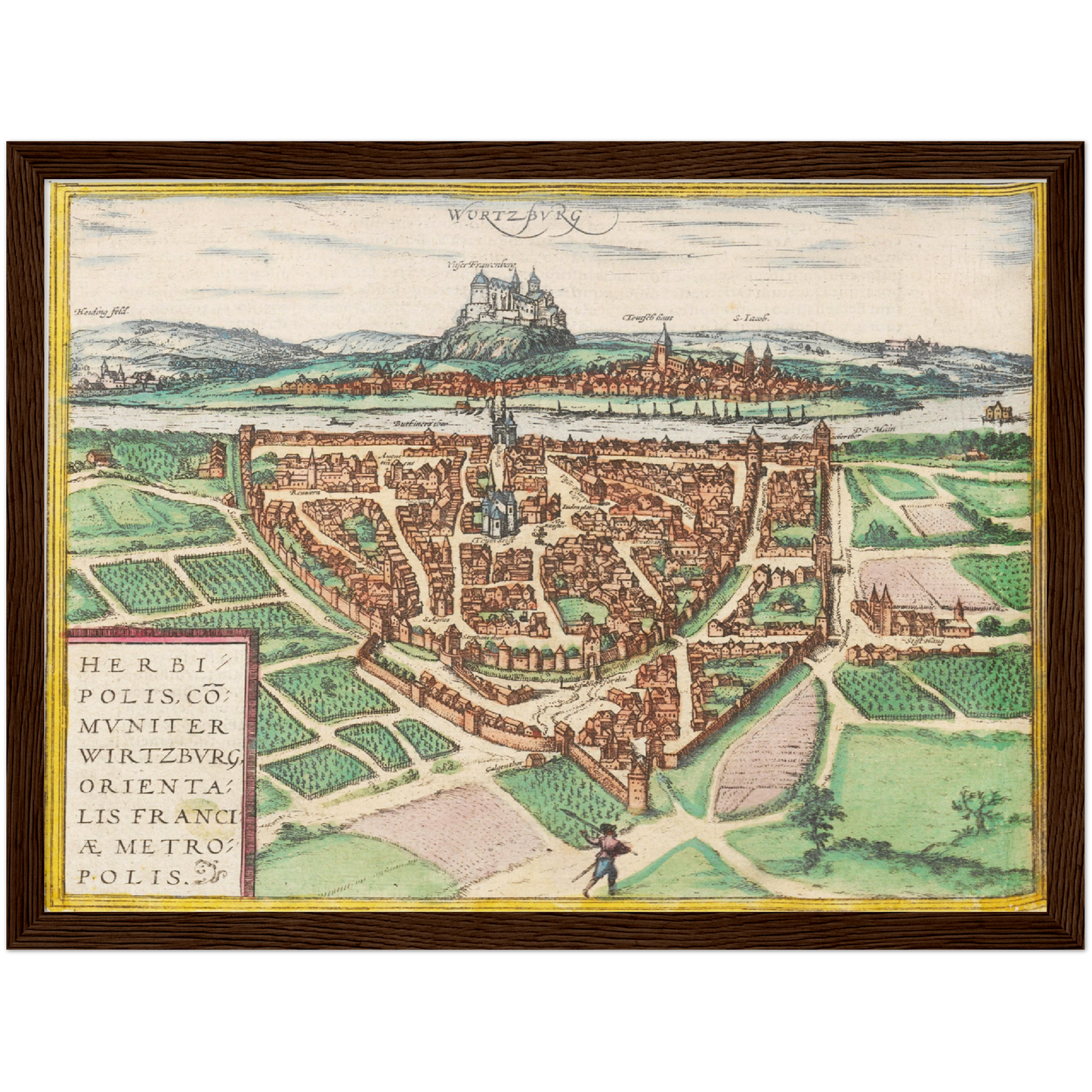 Historical city map  Test product horizontal 3 sizes