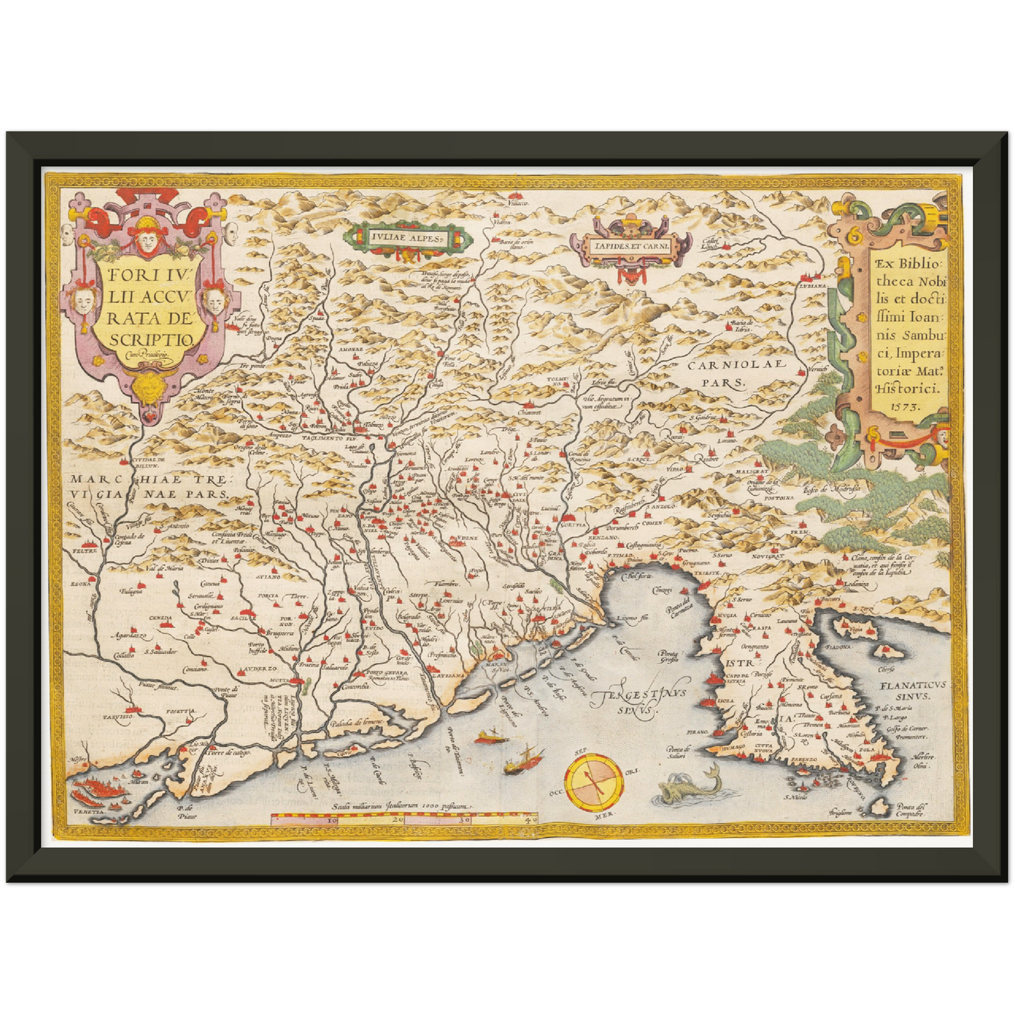 Historische Landkarte Venetien um 1609