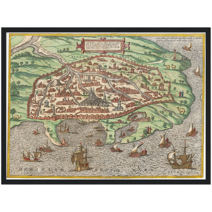 Historical city map  Test product horizontal 3 sizes