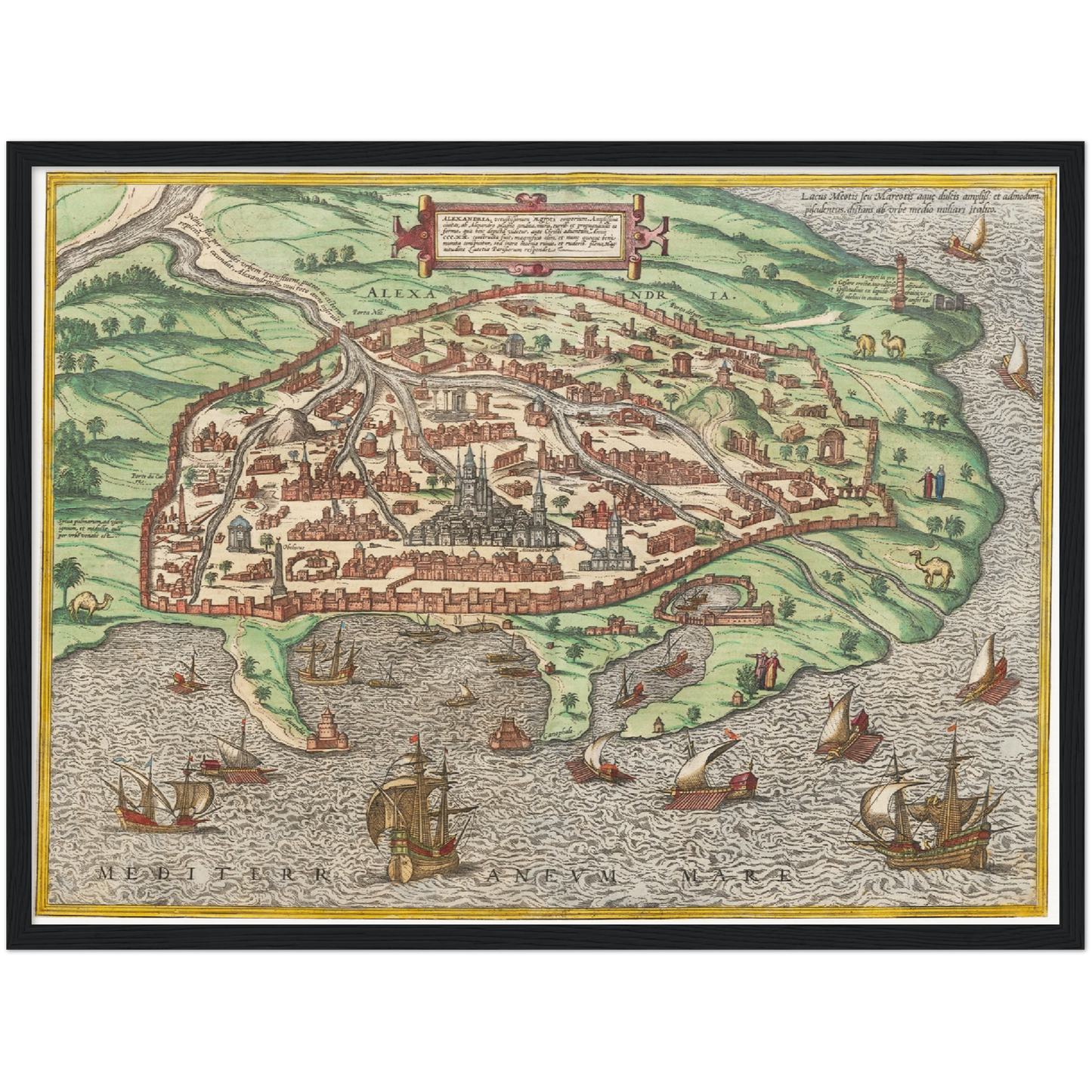 Historischer Stadtansicht Alexandria um 1582