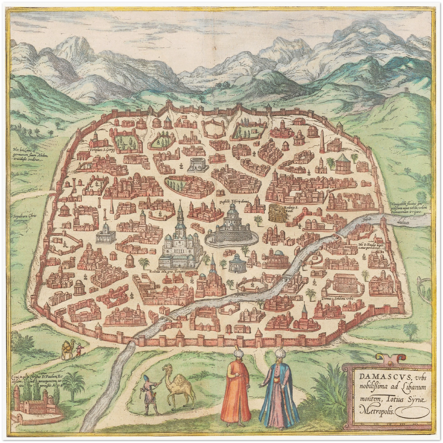 Historical city map  Test product horizontal 3 sizes