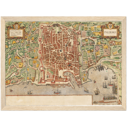 Historischer Stadtplan Palermo um 1592