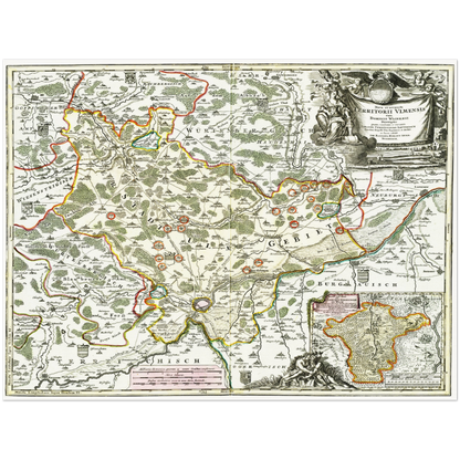 Historical city map  Test product horizontal 3 sizes