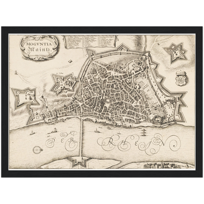 Historischer Stadtplan Mainz um 1670