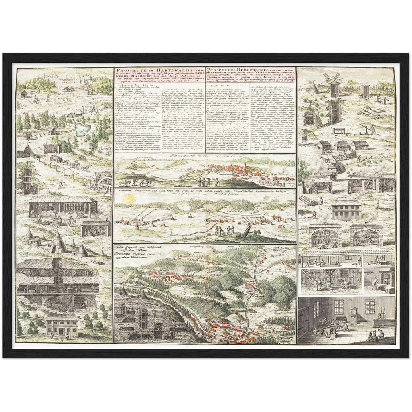 Historical city map  Test product horizontal 3 sizes