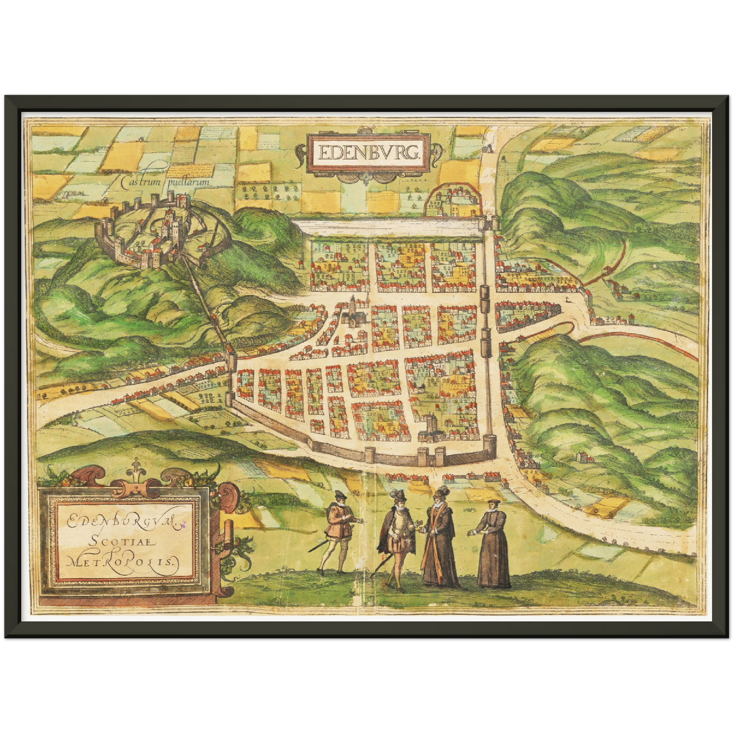 Historischer Stadtansicht Edinburgh um 1580
