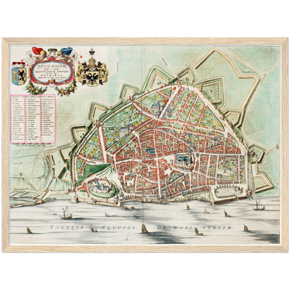 Historischer Stadtplan Nijmegen um 1649