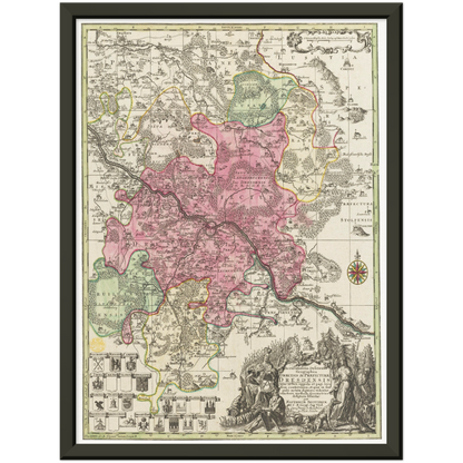 Historical city map  Test product horizontal 3 sizes