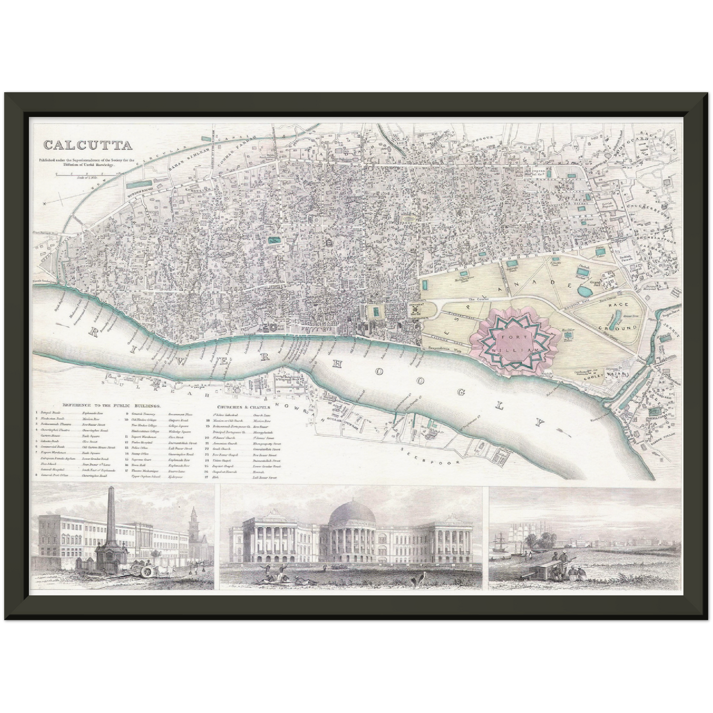 Historical city map  Test product horizontal 3 sizes