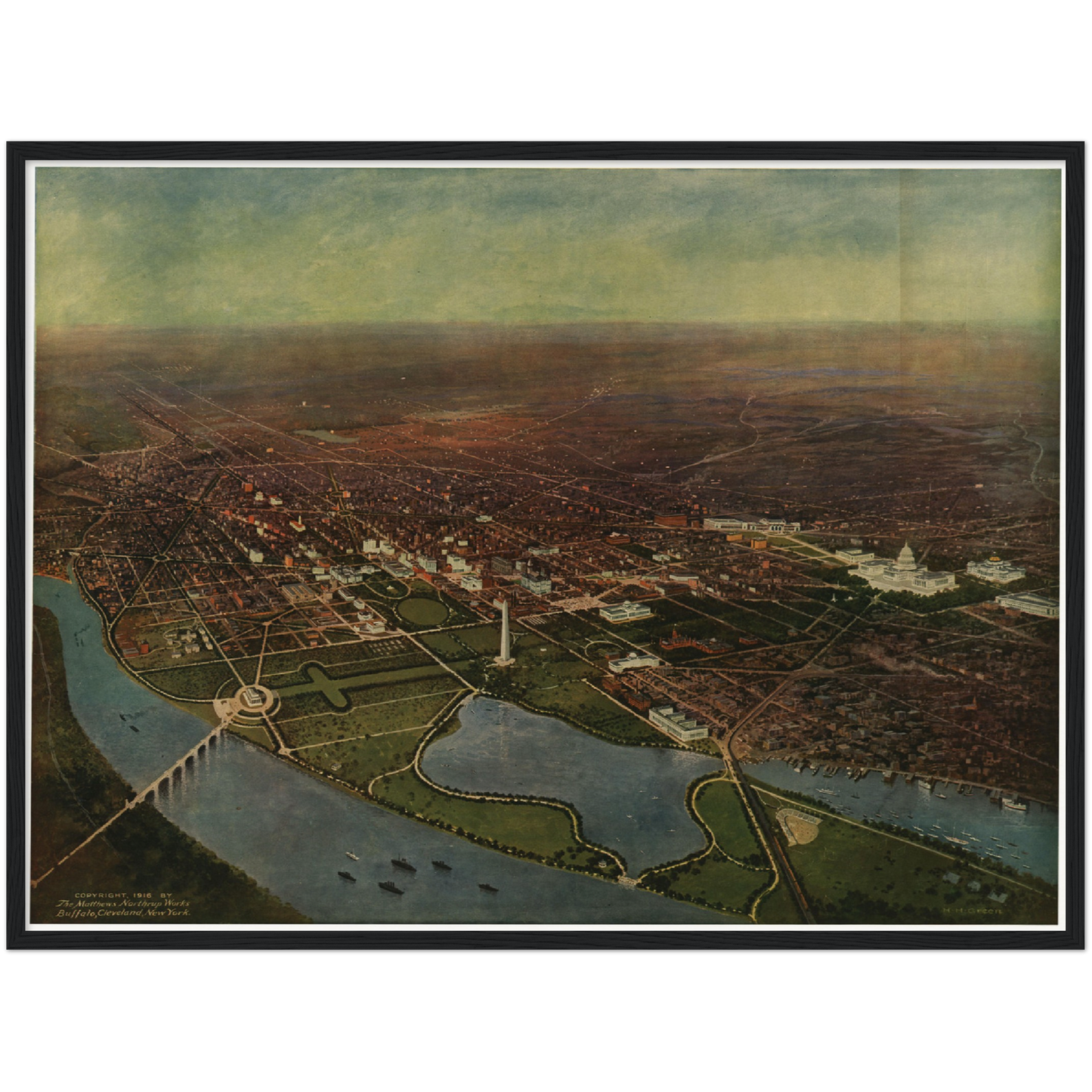 Historical city map  Test product horizontal 3 sizes