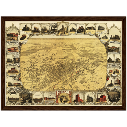 Historical city map  Test product horizontal 3 sizes