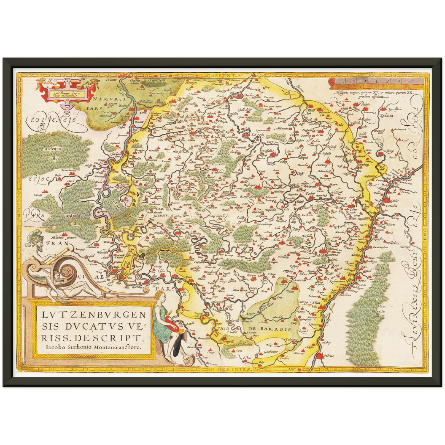 Historische Landkarte Luxemburg um 1609