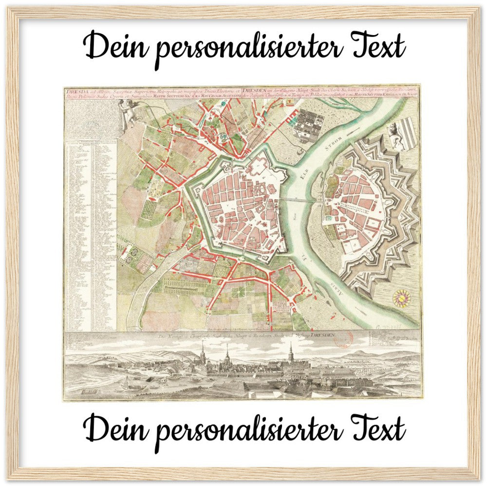 Personalisierte historische deutsche Stadtansichten