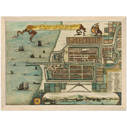 Historical city map  Test product horizontal 3 sizes