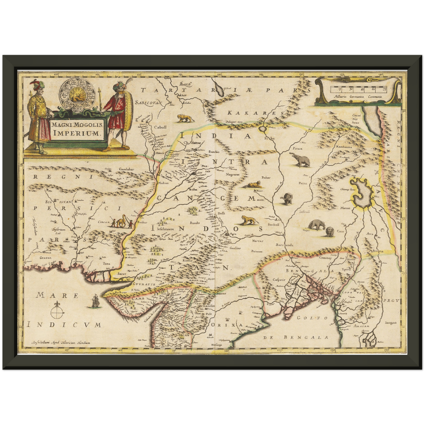 Historische Landkarte Mongolisches Imperium um 1638