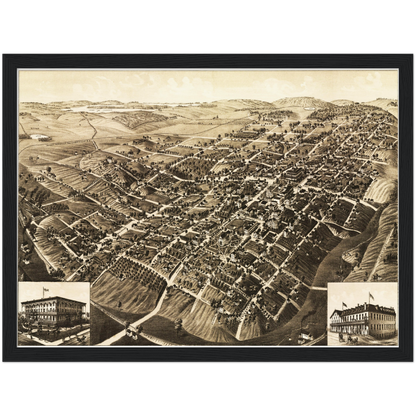 Historical city map  Test product horizontal 3 sizes