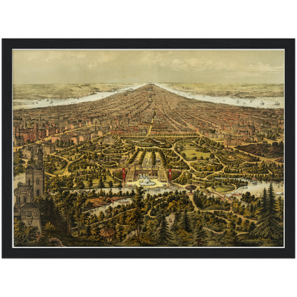 Historical city map  Test product horizontal 3 sizes