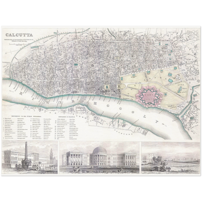 Historical city map  Test product horizontal 3 sizes