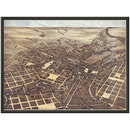 Historical city map  Test product horizontal 3 sizes