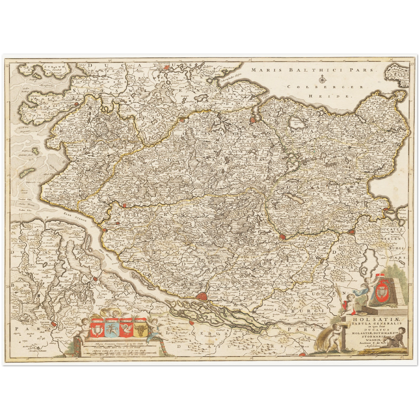 Historical city map  Test product horizontal 3 sizes