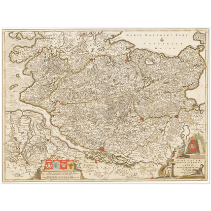 Historical city map  Test product horizontal 3 sizes