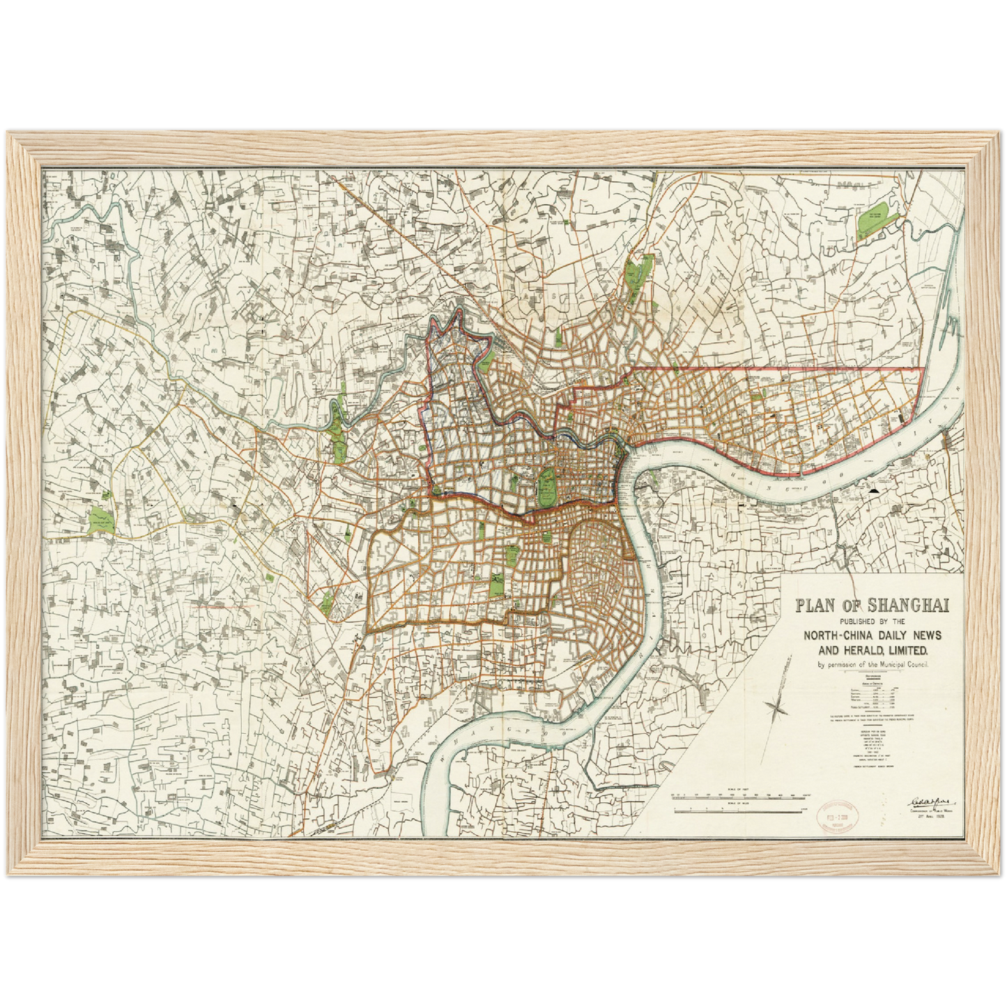 Historical city map  Test product horizontal 3 sizes