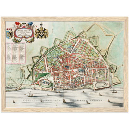 Historischer Stadtplan Nijmegen um 1649