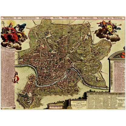 Historical city map  Test product horizontal 3 sizes