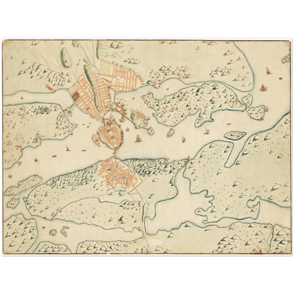 Historical city map  Test product horizontal 3 sizes