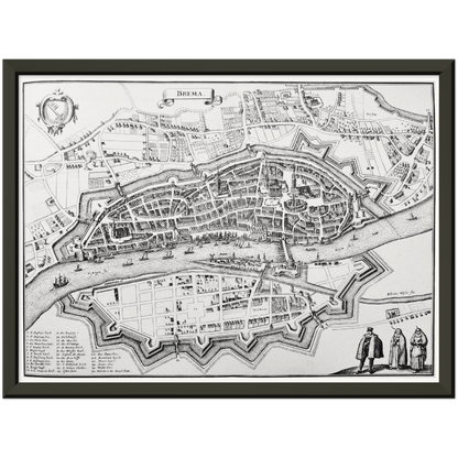 Historical city map  Test product horizontal 3 sizes