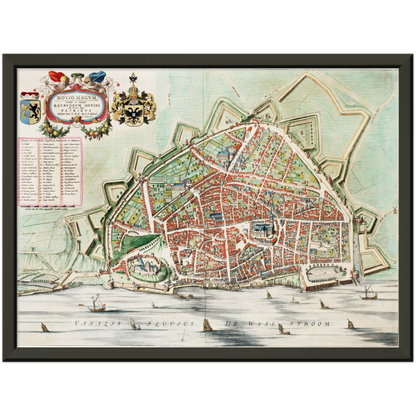 Historischer Stadtplan Nijmegen um 1649