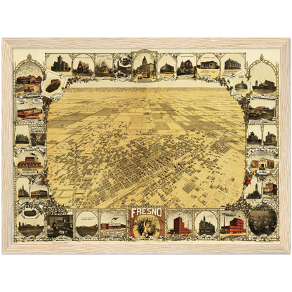 Historical city map  Test product horizontal 3 sizes