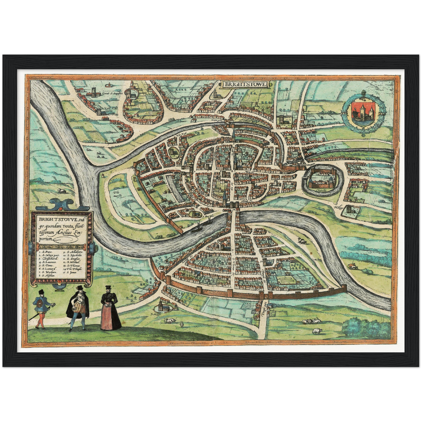 Historical city map  Test product horizontal 3 sizes