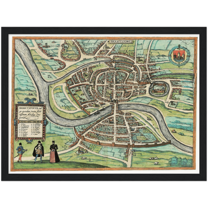 Historical city map  Test product horizontal 3 sizes