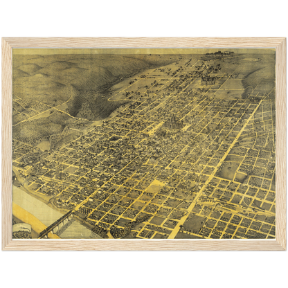 Historical city map  Test product horizontal 3 sizes