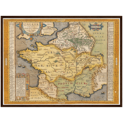 Historische Landkarte Historisches Gallien um 1609