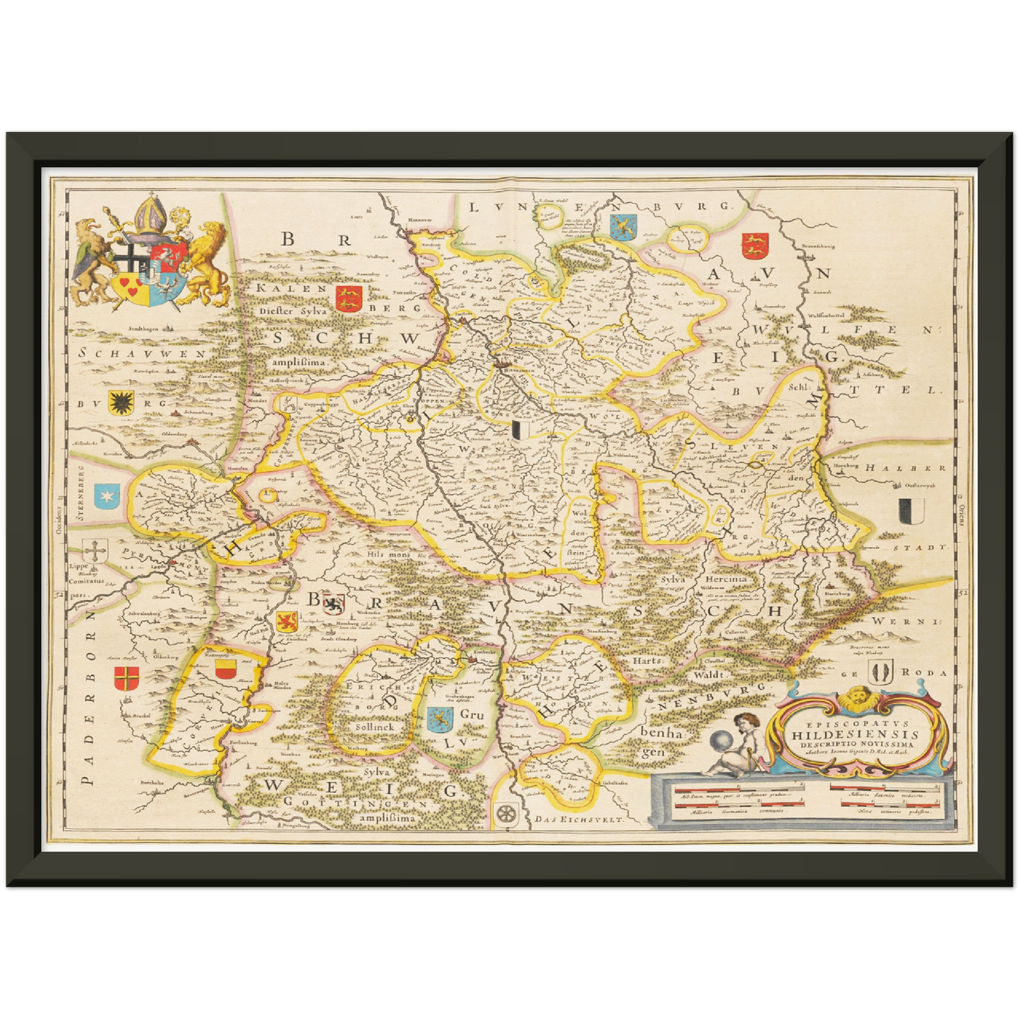 Historische Landkarte Hildesheim um 1635