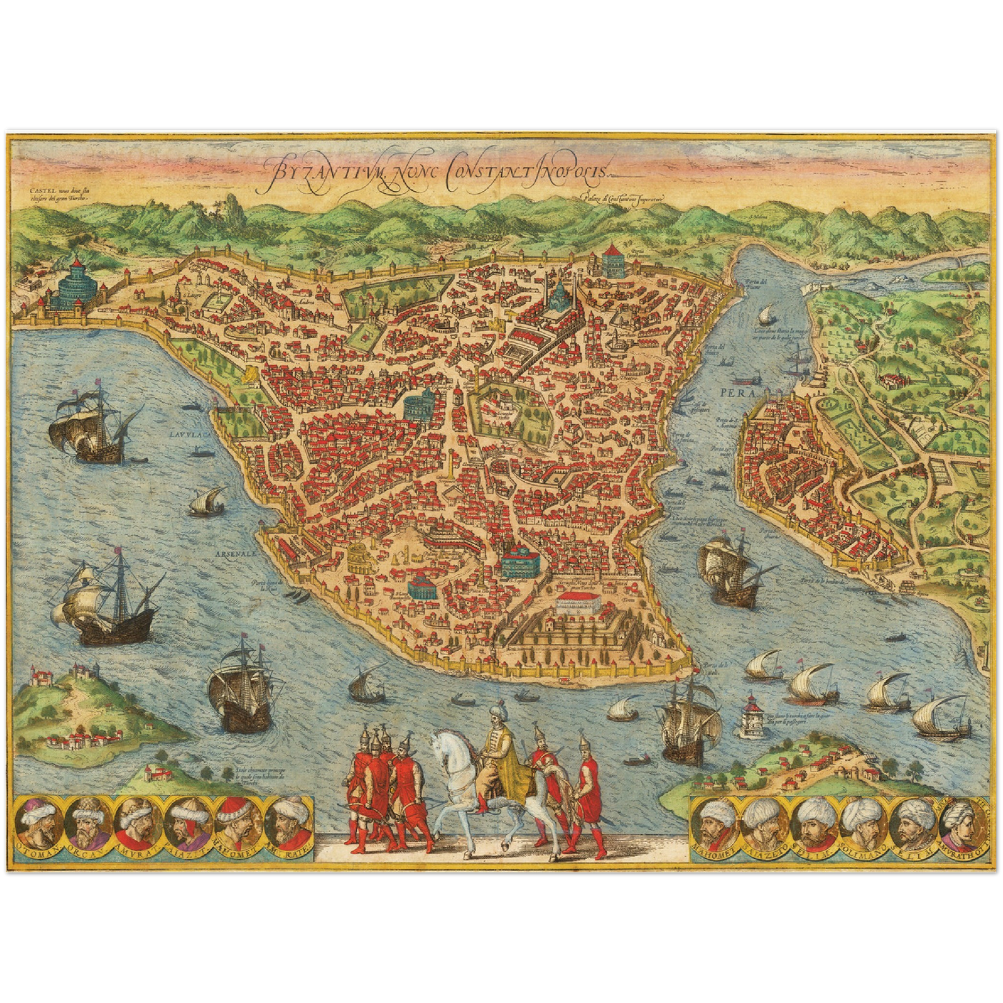 Historical city map  Test product horizontal 3 sizes