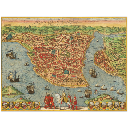 Historical city map  Test product horizontal 3 sizes