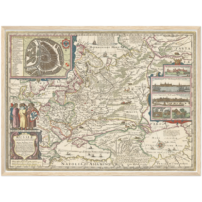 Historical city map  Test product horizontal 3 sizes