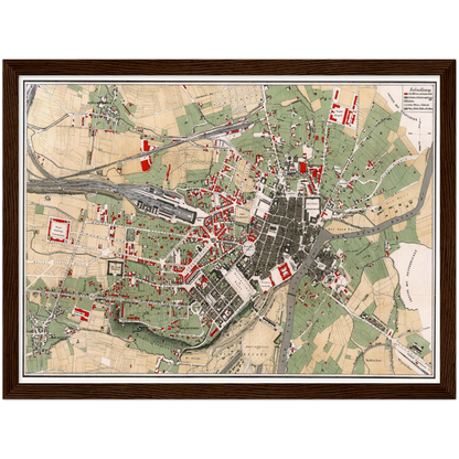 Historical city map  Test product horizontal 3 sizes