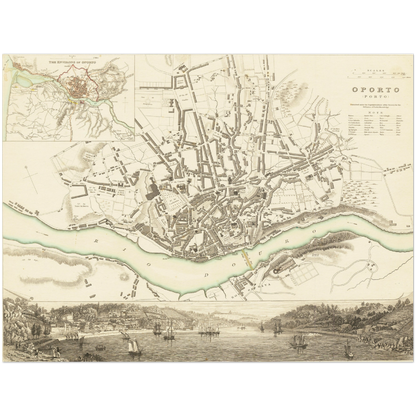 Historical city map  Test product horizontal 3 sizes