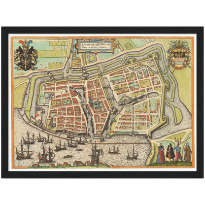Historical city map  Test product horizontal 3 sizes