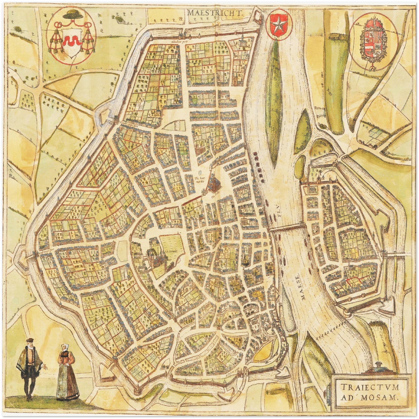 Historical city map  Test product horizontal 3 sizes