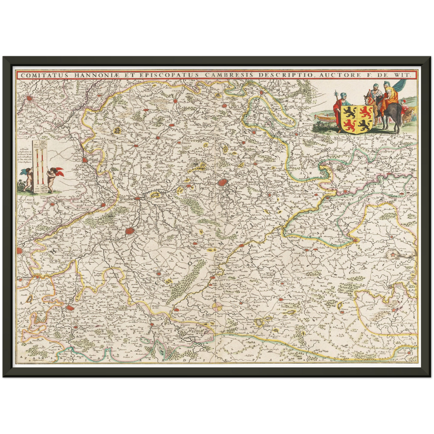 Historische Landkarte Hennegau um 1670