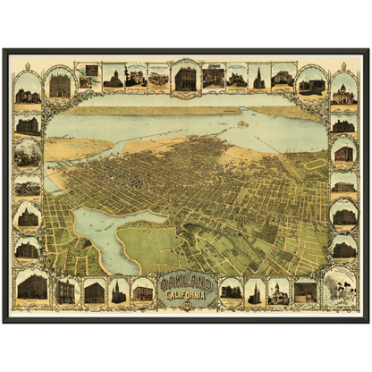 Historical city map  Test product horizontal 3 sizes