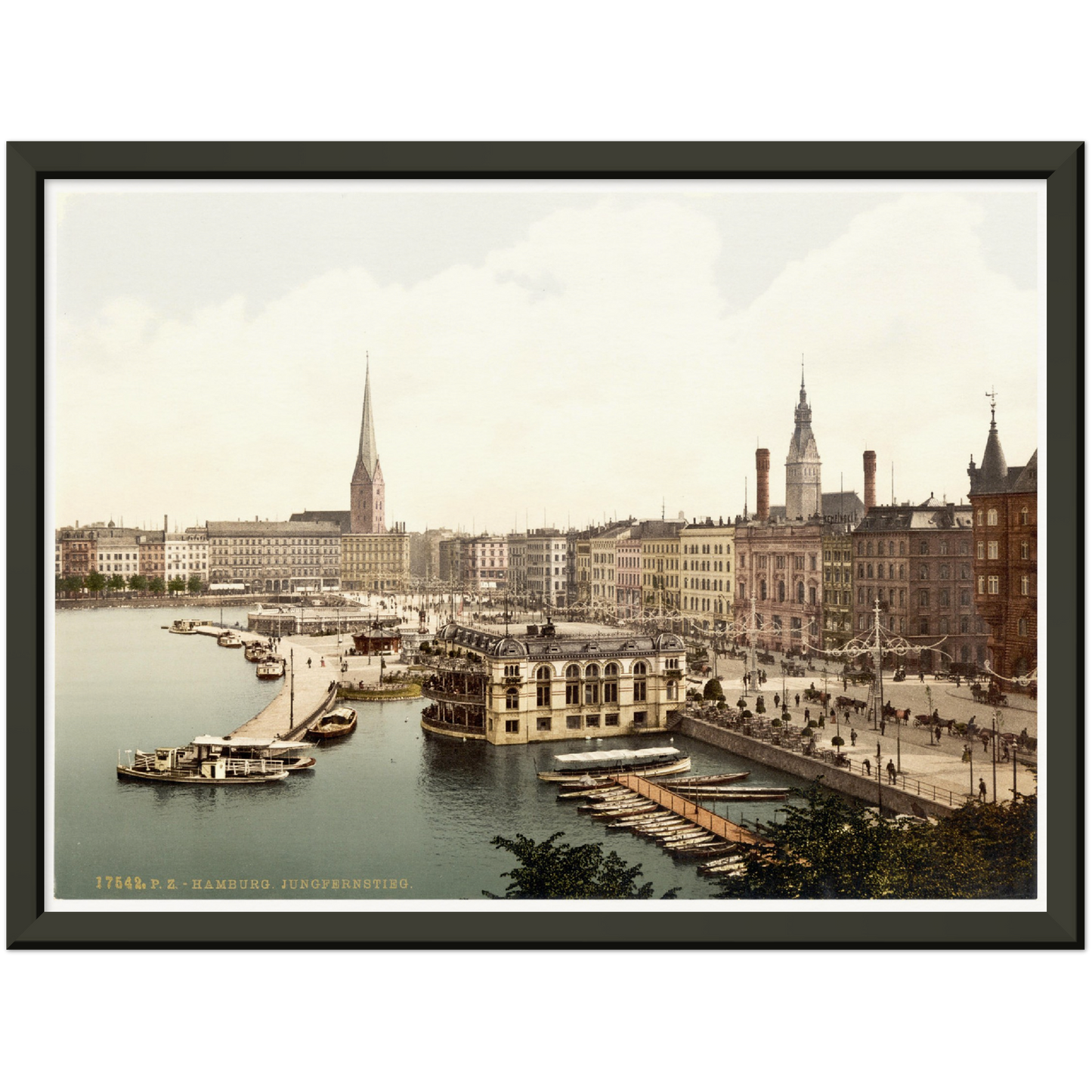 Historische Ansicht Hamburg Jungfernstieg um 1895