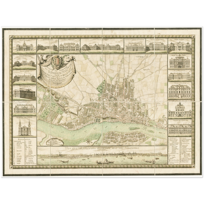 Historical city map  Test product horizontal 3 sizes