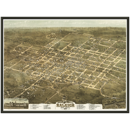 Historical city map  Test product horizontal 3 sizes