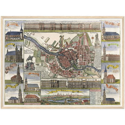 Historical city map  Test product horizontal 3 sizes